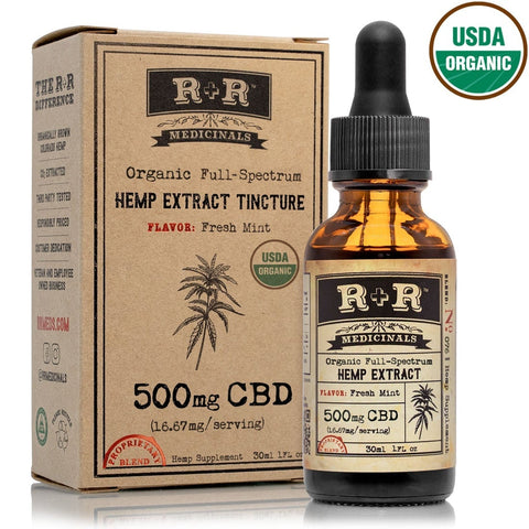 R+R Medicinals CBD Tincture (Fresh Mint) R+R Medicinals 500mg 